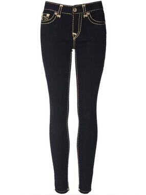 True Religion Jennie HR SS Flap Lurex Big T Jeans - Body Rinse
